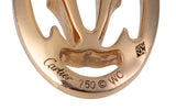 Cartier Logo Baignoire Diamond Pink Gold Earrings