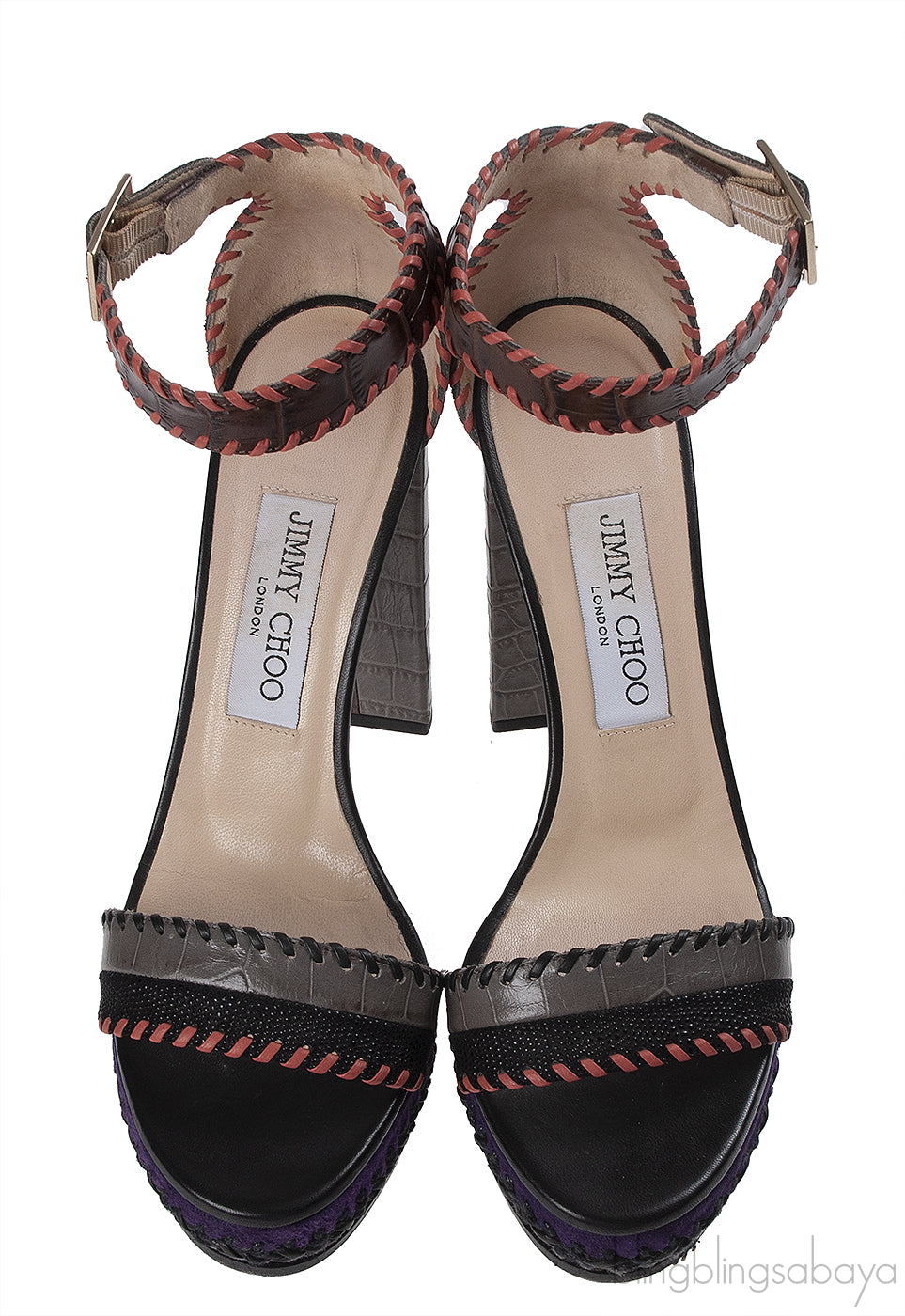 Jimmy Choo Multicolor Holly Intricate 120 Plaform Sandals
