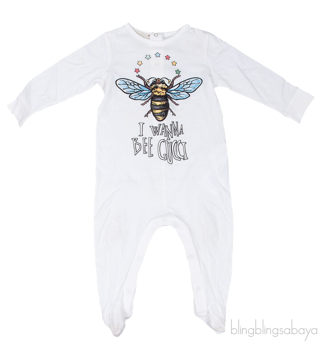 I Wanna Be Gucci Kids White Pajama
