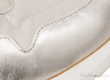 Loro Piana My Wind Beige Nylon and Gold Leather Sneakers