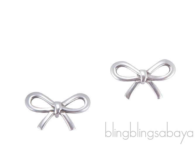Sterling Silver Bow Earrings
