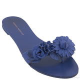 Lilico Appliqué Blue Leather Sandals