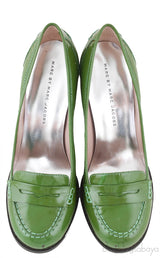 Green Patent Loafer Heels