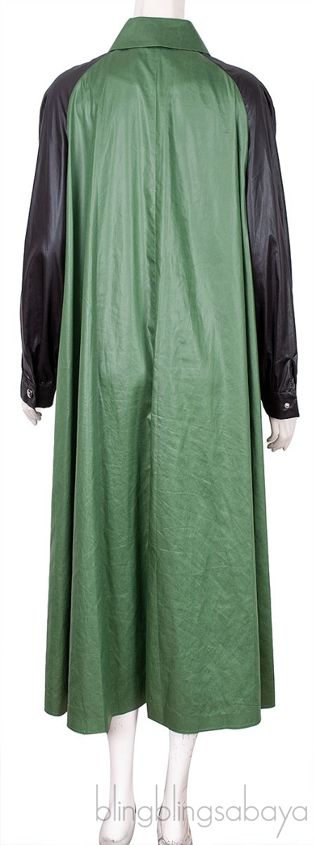 Black & Green Polyester Dress