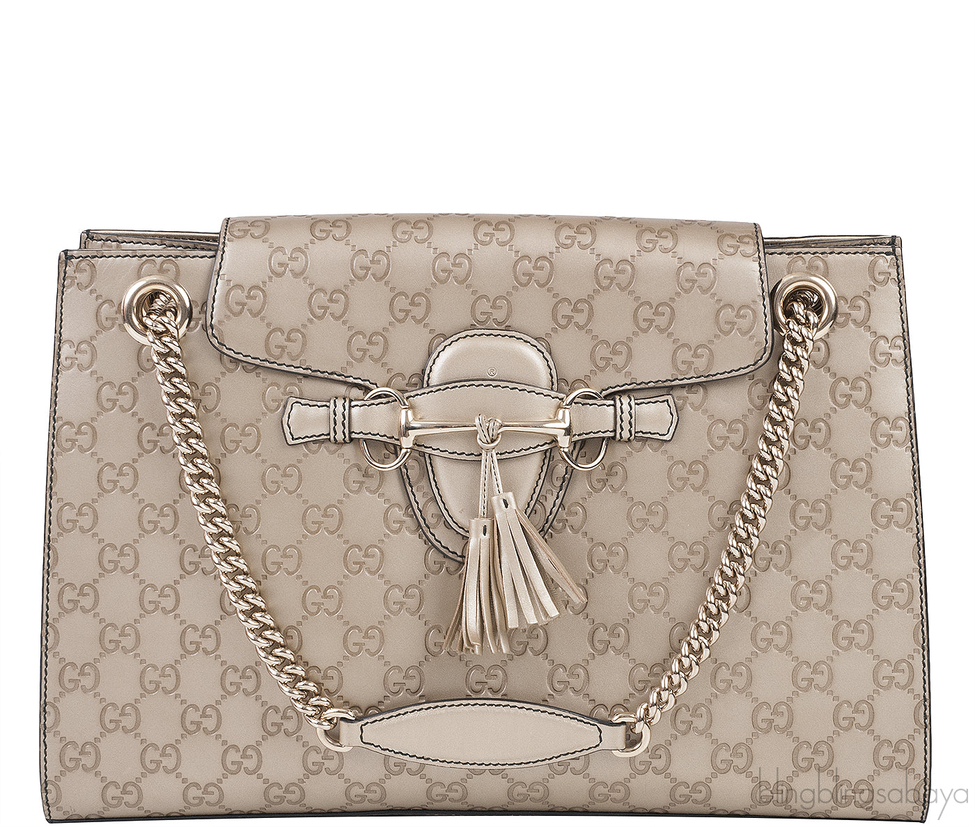 Emily Light Gold Guccissima Shoulder Bag