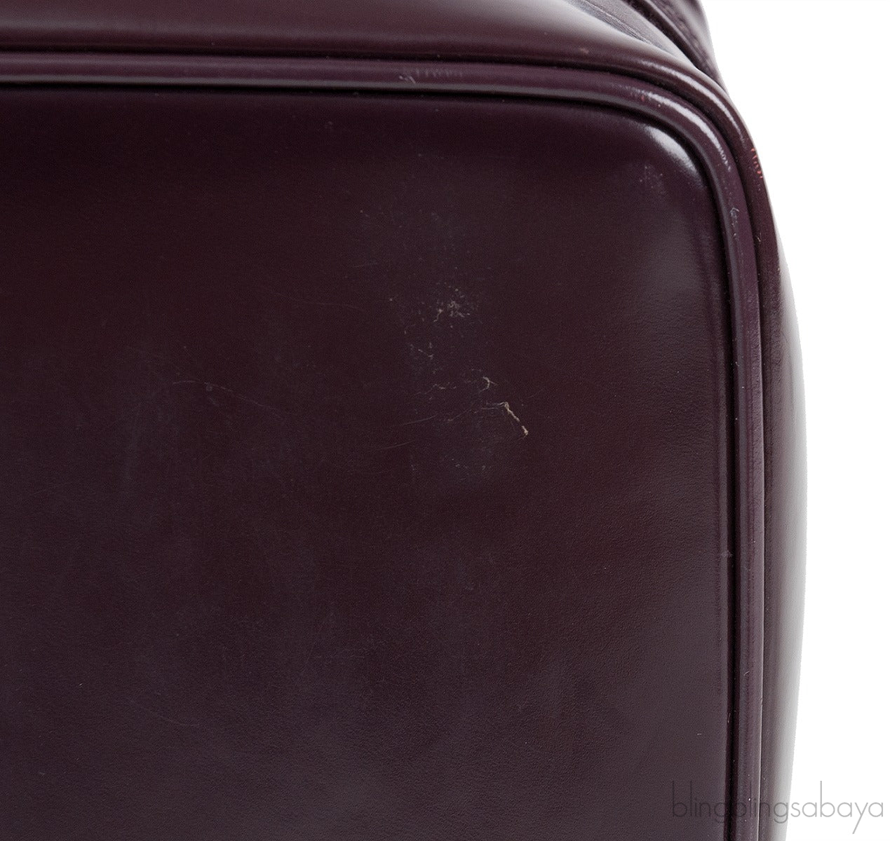 Plum Vanity Leather Bag
