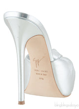 Silver Leather Mule