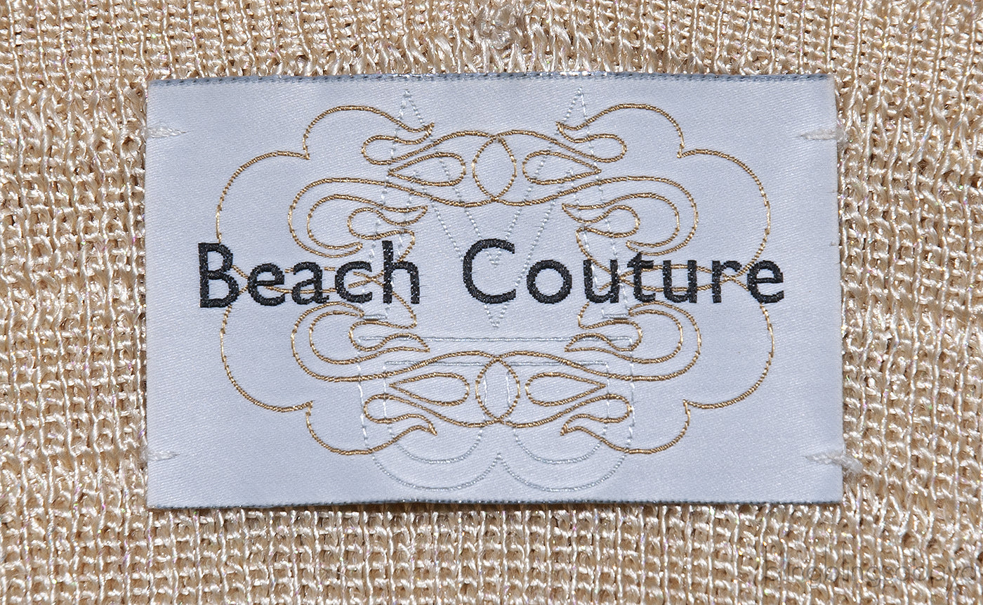 Beach Couture Halter Neck Gold Knit Pleated Dress
