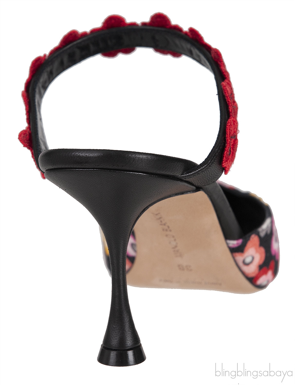 Chamaca 70 Appliquéd Floral-print Linen Mules