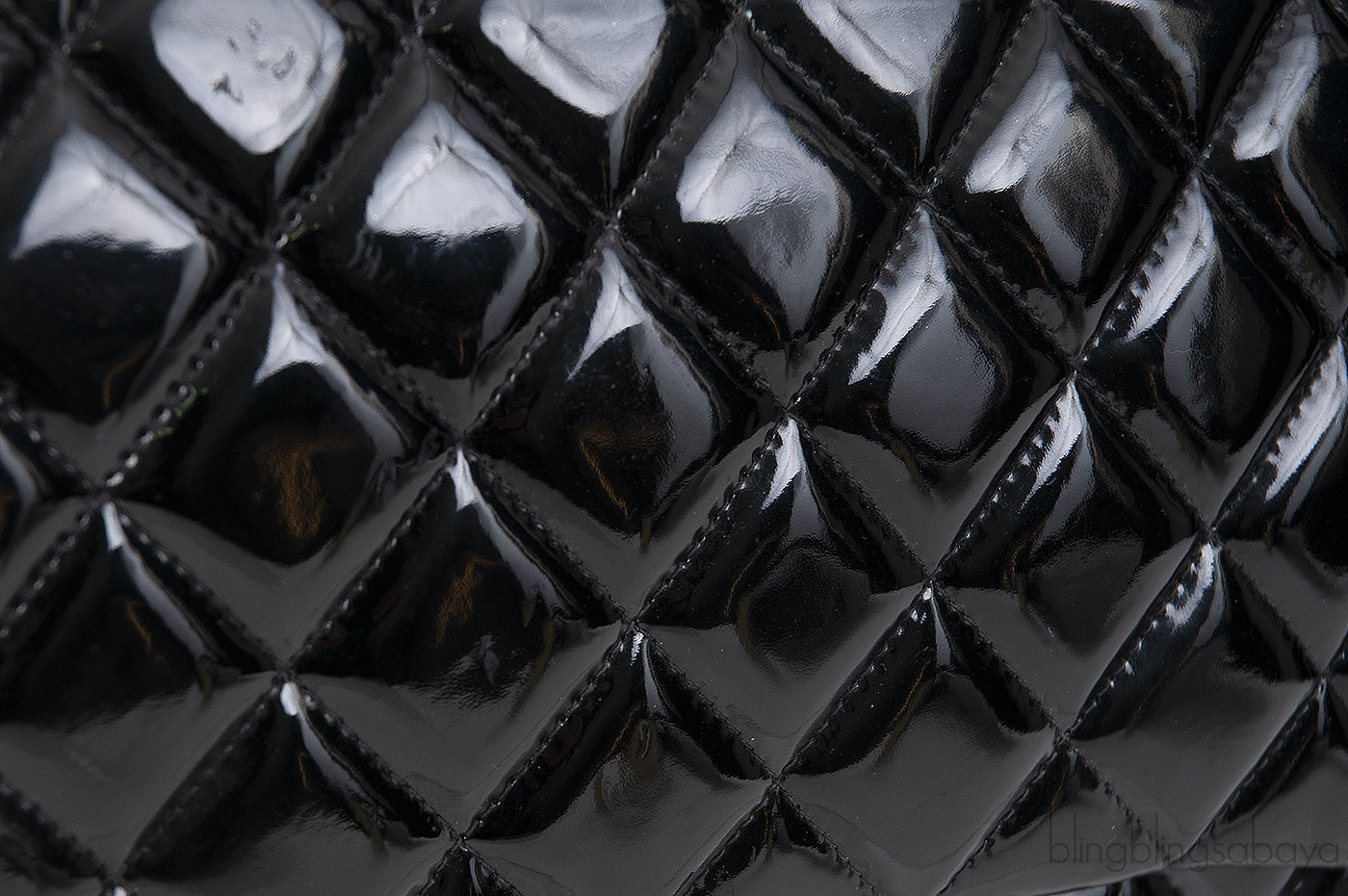 Chanel Black Patent Maxi Double Flap Quilted Bag