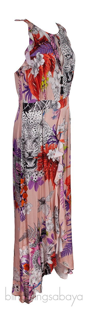 Old Rose Floral Multicolor Print Dress