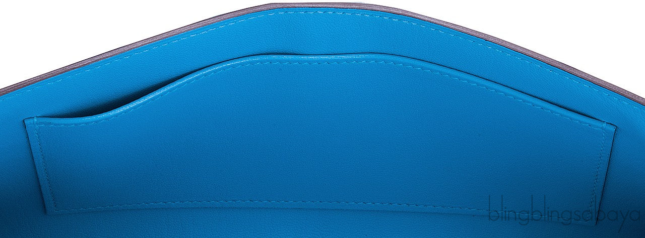 Kelly Cut Blue Azteque Clutch