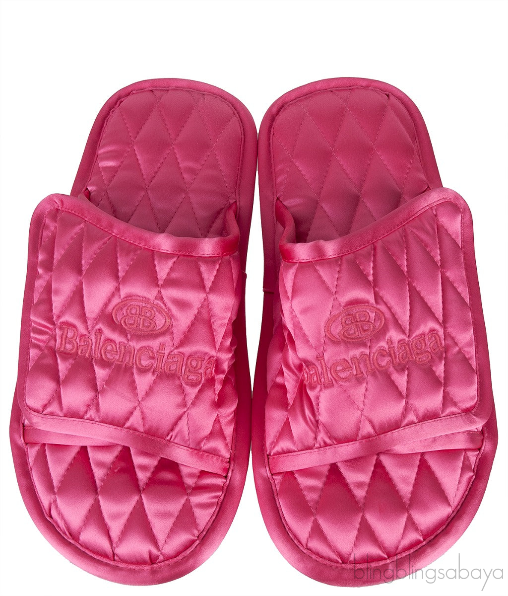 Home Quilted Satin Slides