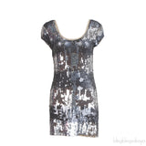 Fairly Silver Sequin Mini Dress