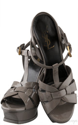 Tribute Grey Patent Sandals