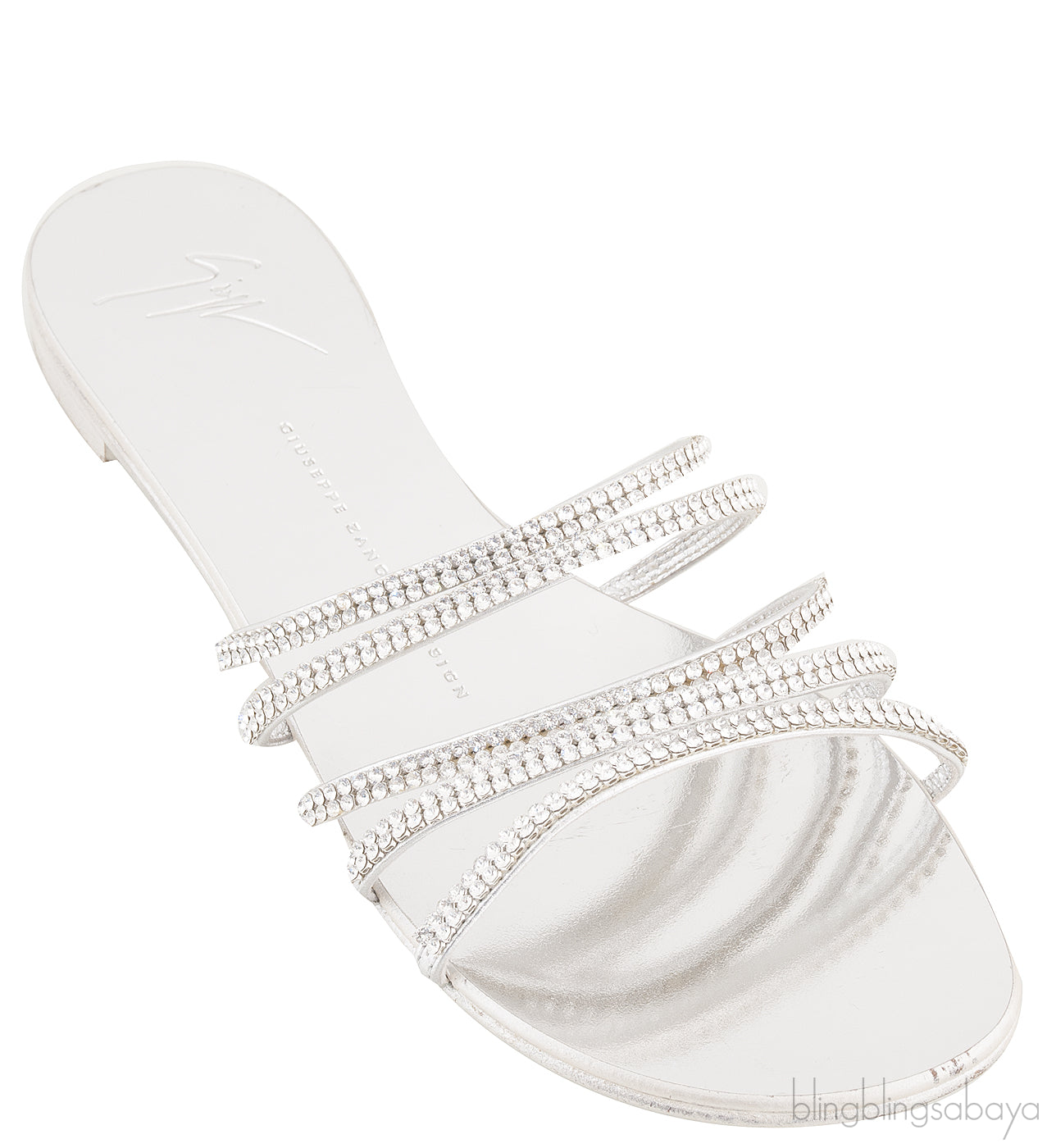 Silver Crystal Sandals