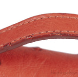 Mini L14 Rust Ostrich Pouch