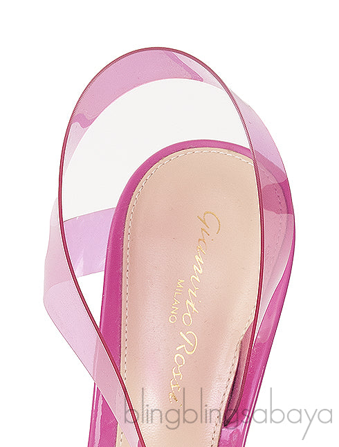 Fuchsia Metropolis PVC Slingback Sandals