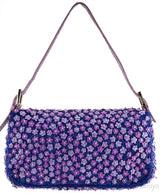 Ricami Embroidered Baguette Bag