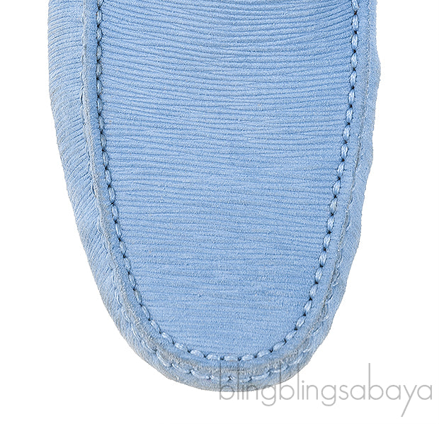 Louis Vuitton Light Blue Epi Suede Men\'s Loafer
