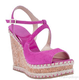 Nessa Viper Print Cork Wedges