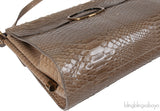 Roger Vivier Greyish Brown Python Shoulder Bag