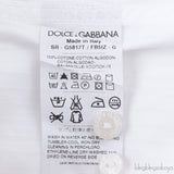Dolce & Gabbana Gold White Cotton Long Sleeve Shirt