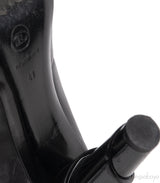 Black Mix Quilted Leather Ankle Boots