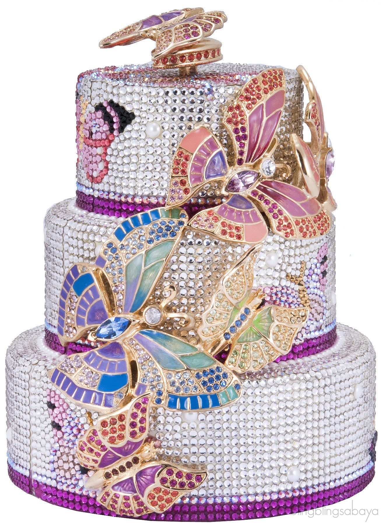 Butterfly Cake Minaudiere Clutch