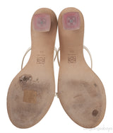 Loewe White Nail Polish Leather Mule