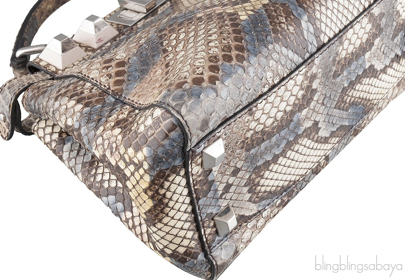 Multicolored Mini Peekaboo Studded Python