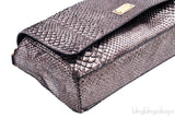 Metallic Bronze Python Shoulder Bag