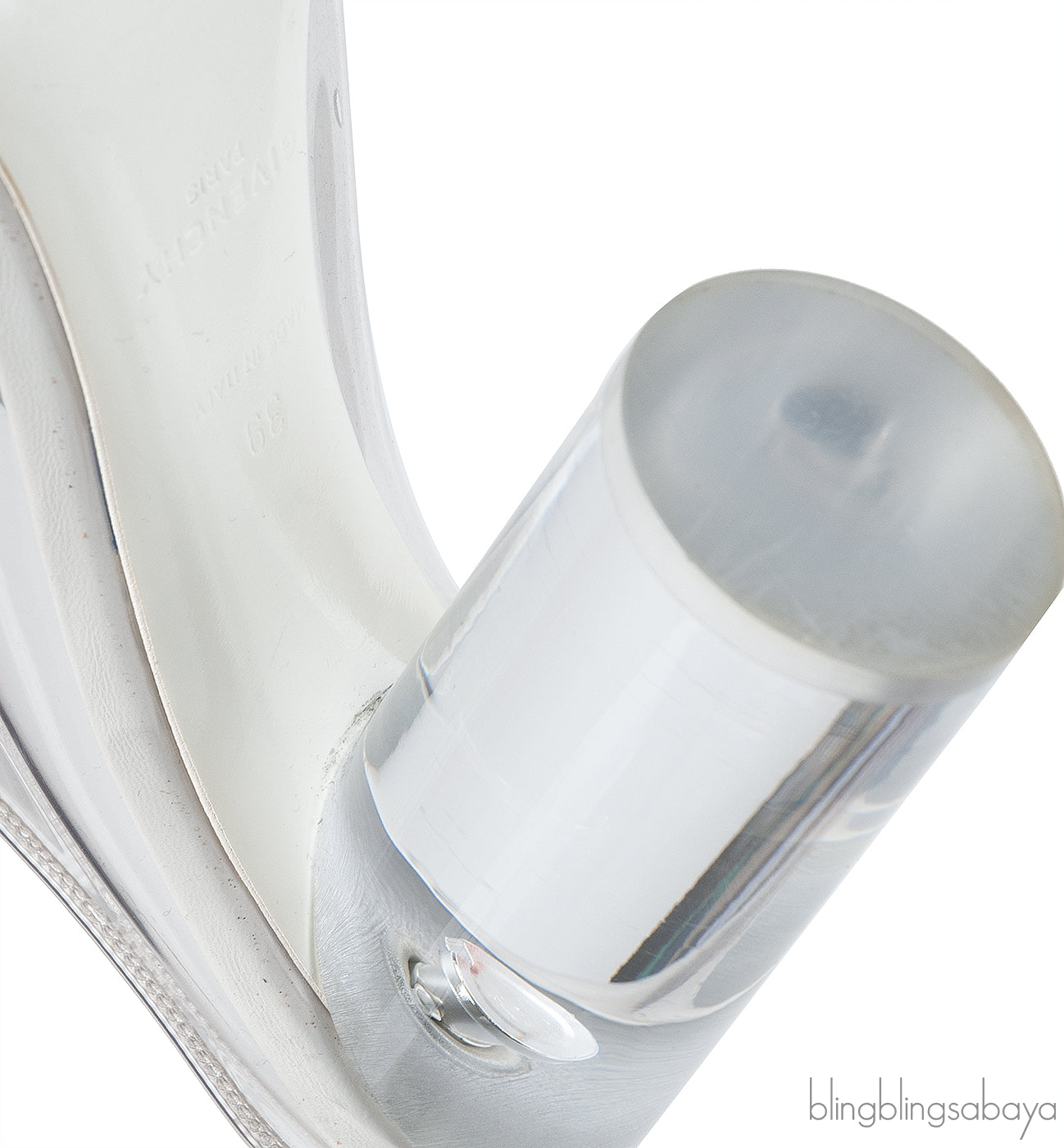 Givenchy Tisci White Clear Perspex Peep Toe Mule