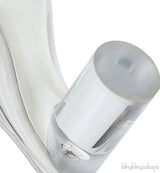 Givenchy Tisci White Clear Perspex Peep Toe Mule