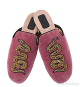 Pink Velvet Serpent Slipper