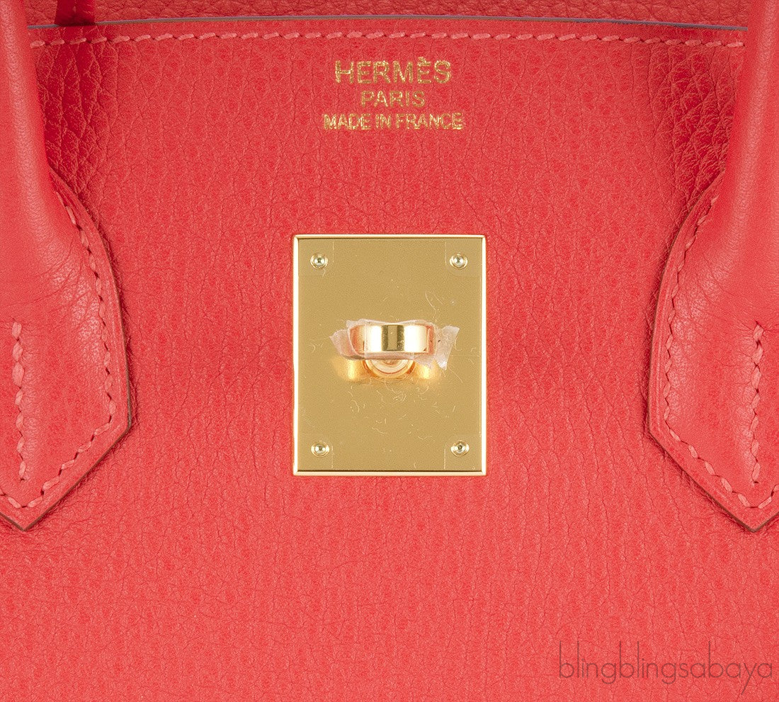 Birkin 35 Rouge Pivoine GHW