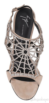 Spider Web Crystal Sandals