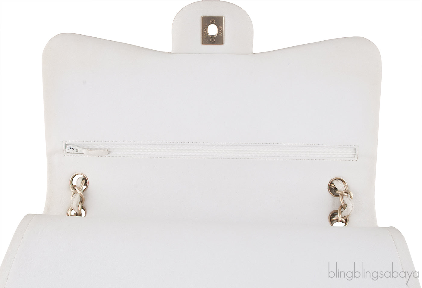 White Jumbo Flap Bag