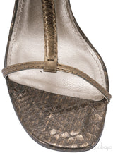 Snake Effect Leather Sandals