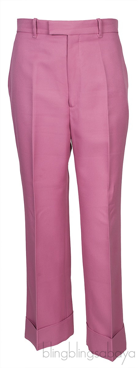 Pink Polyester Trouser