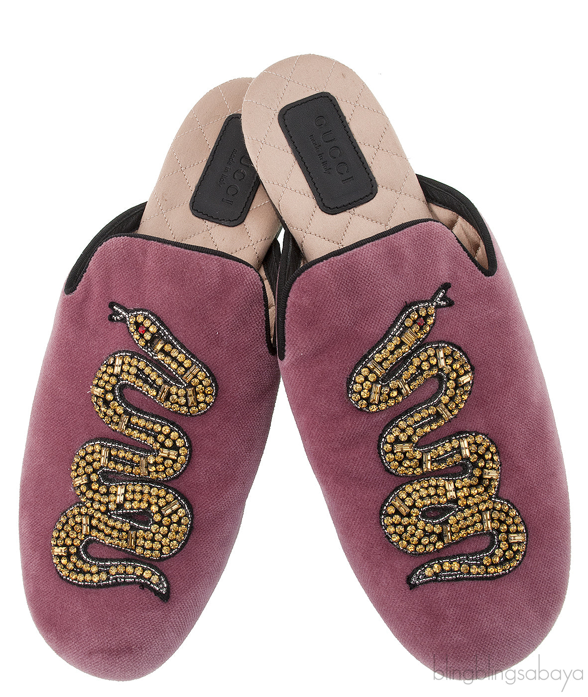 Pink Velvet Serpent Slipper