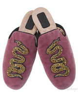 Pink Velvet Serpent Slipper