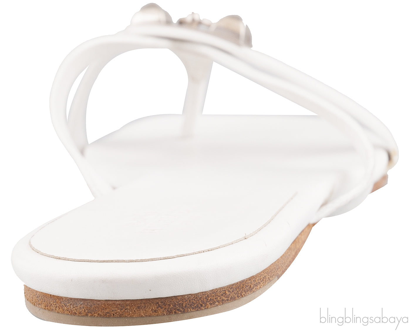 Corfou White Slip-on Sandals