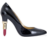Black Patent Lipstick Heels