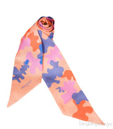 Orange Multi-color Abstract Print Twilly