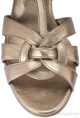 Gold Leather Tribute Sandals