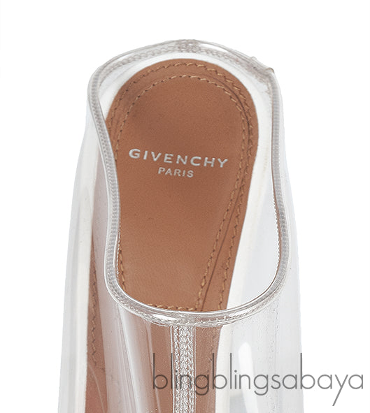 Givenchy Tisci White Clear Perspex Peep Toe Mule
