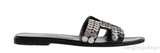 Hermes Oran Black \"Clou de Selle\" Sandals