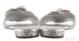 Camellia Floral Glitter Flat Mule