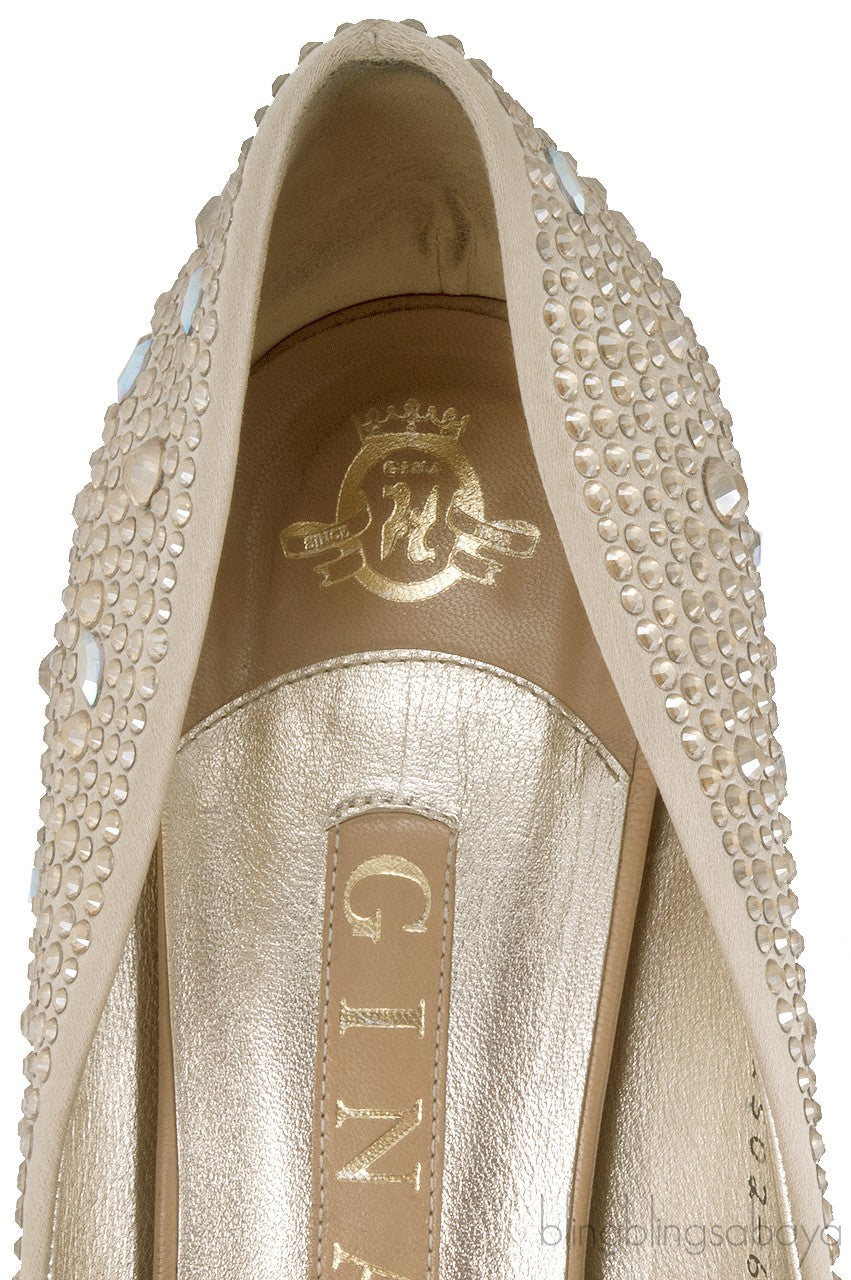 Swarovski Embellished Gold Pump